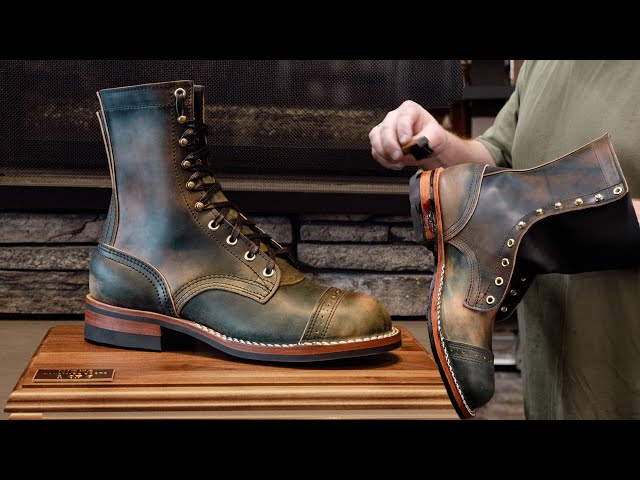 Handmade Leather Coffee Table Boot - Traditional Bootmaking Techniques at Scale