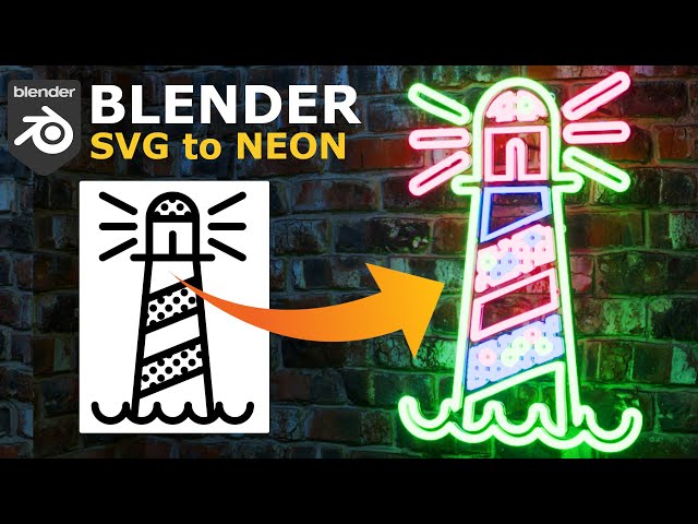 Turn an SVG to Neon Sign - Blender Beginner Tutorial
