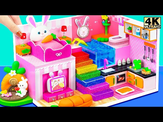 Build a Dream Bunny Dollhouse with Rainbow Stairs in Just 45 Minutes
