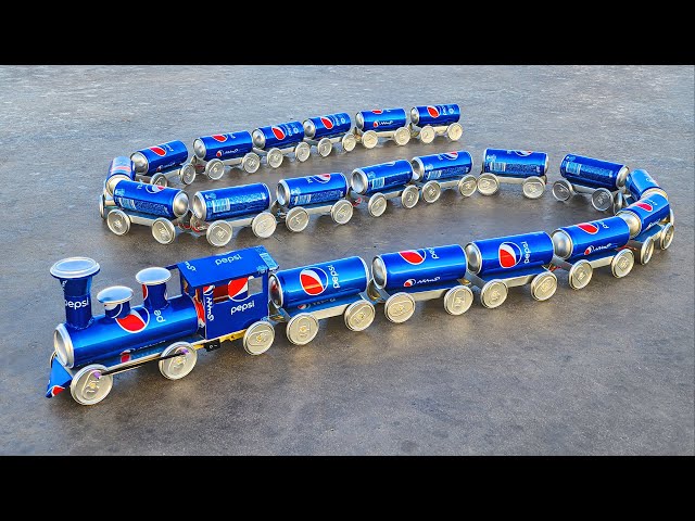 Faça um Trem de Brinquedo Mais Longo com Latas de Pepsi - Faça Você Mesmo