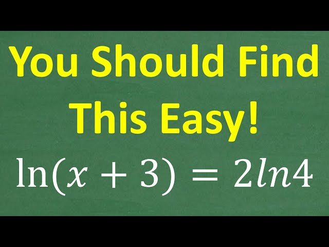 Logarithmic Equation Without a Calculator - Can You Solve?