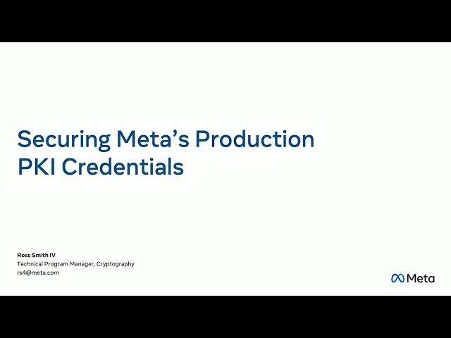 Securing Meta's Production PKI Credentials