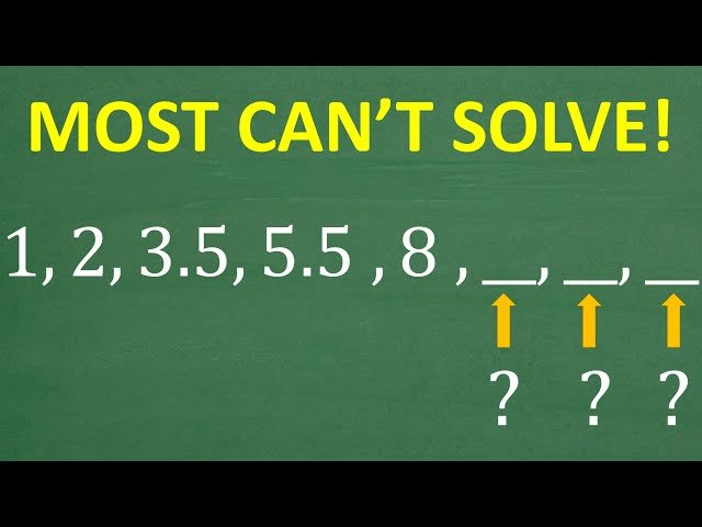 Number Pattern Challenge - Find the Next 3 Numbers in the Sequence