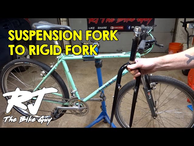 Replacing RockShox Magnesium Suspension Fork with Rigid Fork - Bicycle Maintenance Tutorial