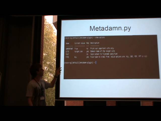 Crawling Metadata with Recon-ng