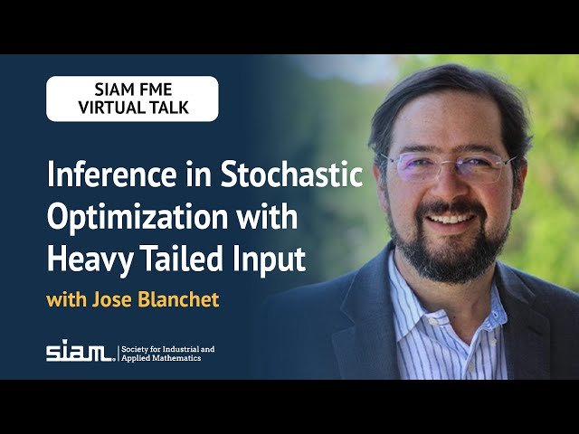 Inference in Stochastic Optimization with Heavy Tailed Input