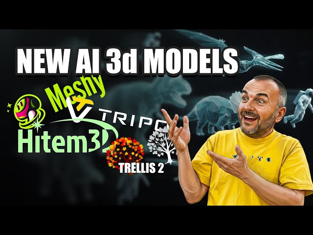 AI 3D Model Generation Comparison - HiAdams v2 vs Tripo vs Meshy vs Microsoft Trellis 2