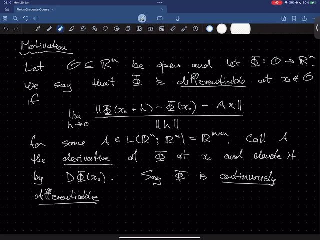 Infinite-Dimensional Analysis and Differential Geometry - Lecture 05