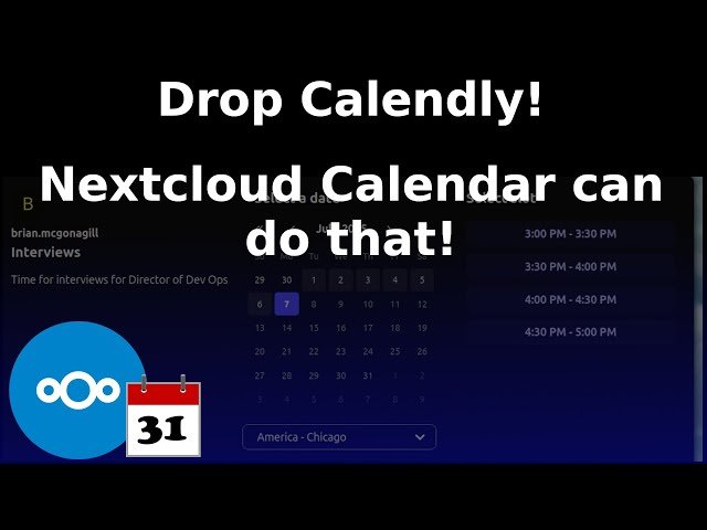 Drop Calendly - Use Nextcloud Calendar Availability Instead