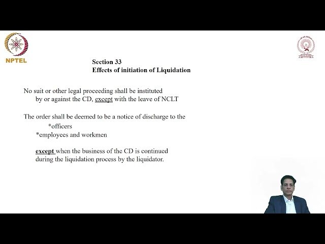 Legal Provisions for Liquidation - Initiation, Effect, Appointment and Replacement of Liquidator, Powers and Duties - Part 1 of 3
