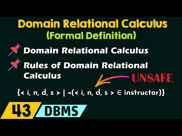 Domain Relational Calculus - Formal Definition and Safety of Expressions