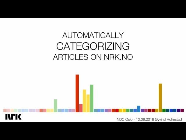 Automatically Categorizing News Articles on NRK.no