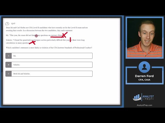 Mock Exam #4A - Questions 61-70 - CFA Level I Exam Preparation