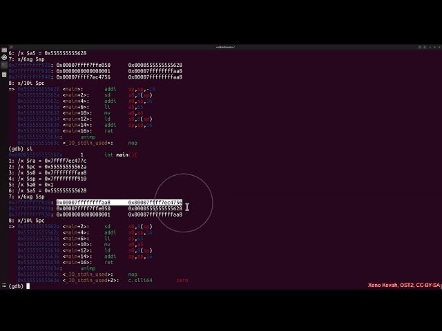 RISC-V Assembly - Understanding JustReturn.c Using GDB - Lesson 4