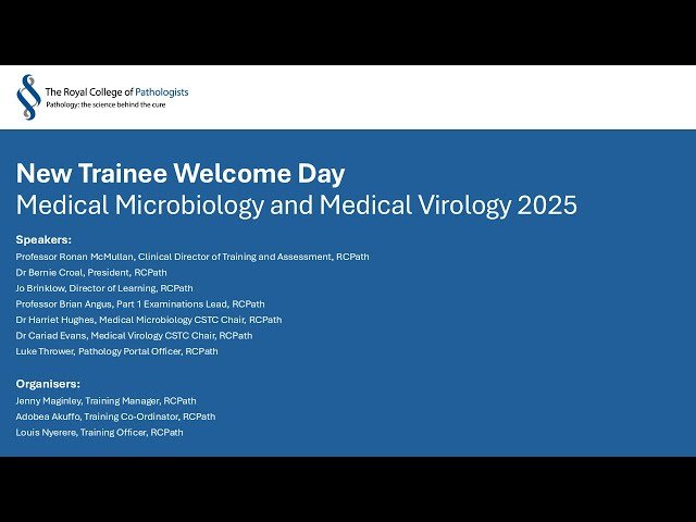 New Trainee Welcome Day 2025 - Medical Microbiology and Medical Virology