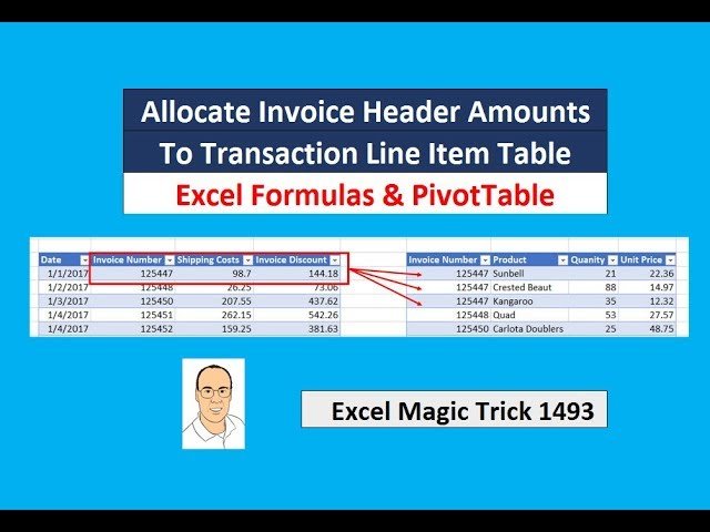Allocate from Header Fact Table to Line Item Fact Table - Excel, DAX, Power Query or Power BI