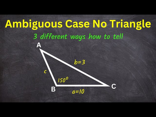 The Best of Ambiguous Case - No Triangle 3 Examples