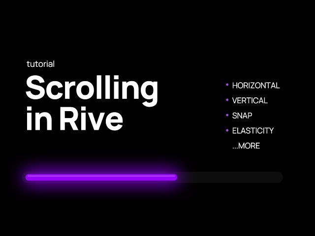 Integrating Scrolling Features in Rive - Animation Tutorial