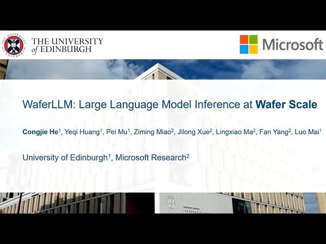 WaferLLM - Large Language Model Inference at Wafer Scale
