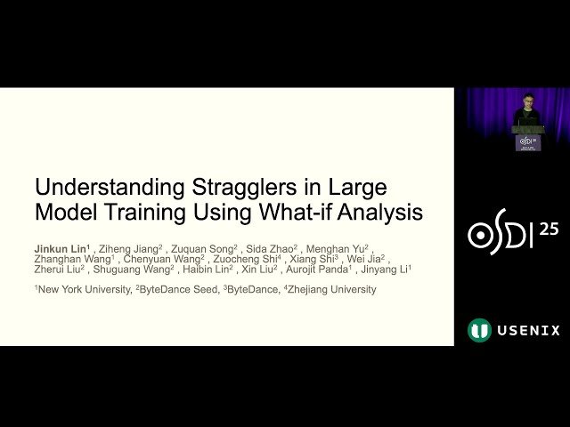 Understanding Stragglers in Large Model Training Using What-if Analysis