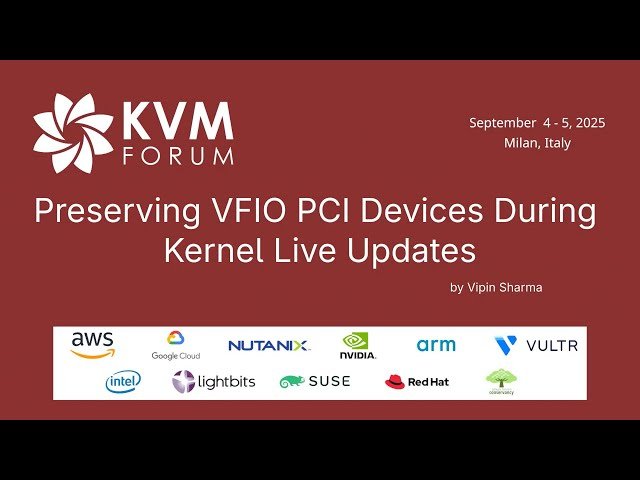 Preserving VFIO PCI Devices During Kernel Live Updates