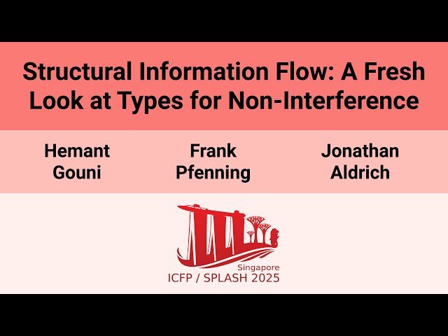 Structural Information Flow - A Fresh Look at Types for Non-Interference