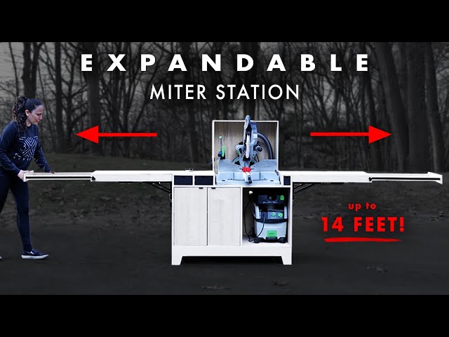 Compact and Expandable Miter Saw Stand for Small Workshops