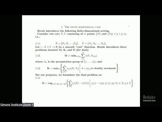 Dynamical Systems, Linear Programming and the Monge-Kantorovich Problem