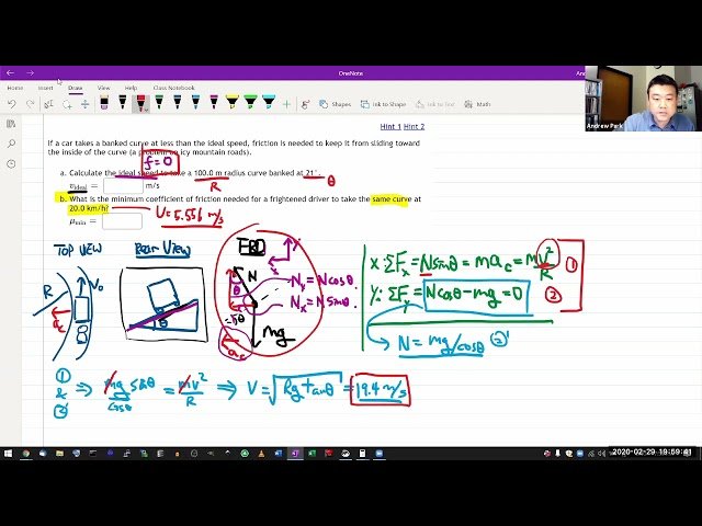 Forces and Motion in Physics: Banked Turns, Kinematics, and Friction - Lecture 9