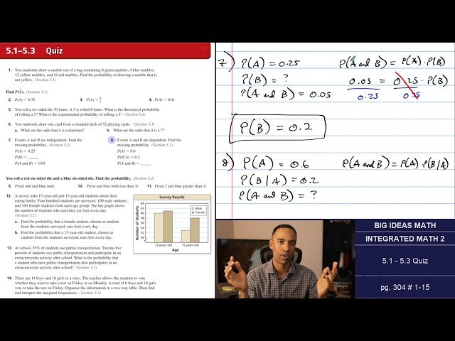 Probability and Statistics Quiz Review - Sections 5.1-5.3