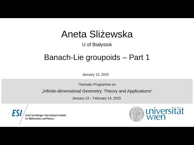 Banach-Lie Groupoids in Infinite-dimensional Geometry - Part 1