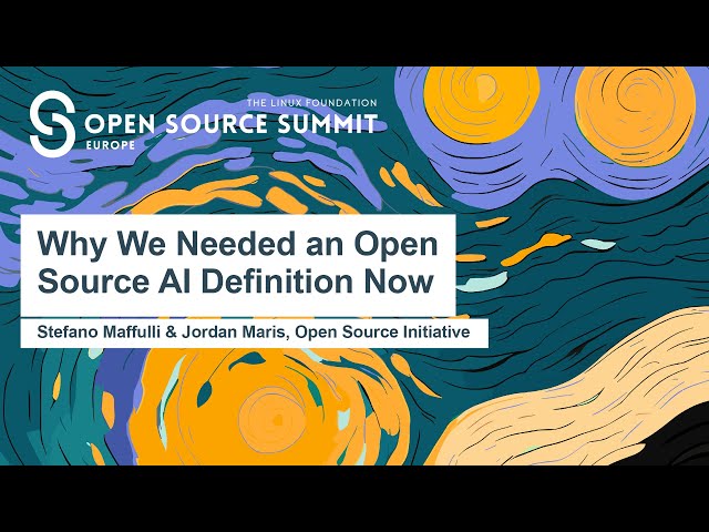 Why We Needed an Open Source AI Definition Now