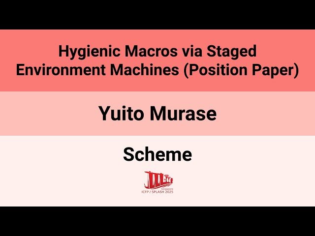 Hygienic Macros via Staged Environment Machines - Position Paper