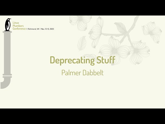 Deprecating Stuff in Linux Systems