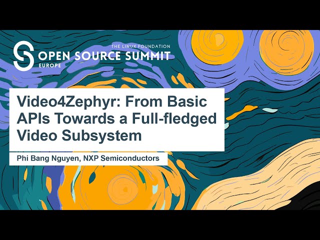 Video4Zephyr - From Basic APIs Towards a Full-fledged Video Subsystem