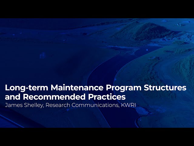 Long-Term Maintenance Program Structures and Recommended Practices for MS4 Programs