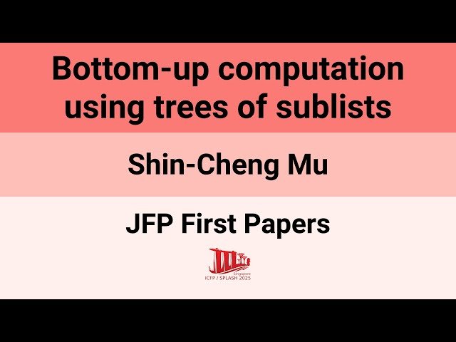Bottom-Up Computation Using Trees of Sublists
