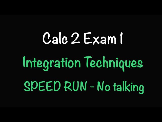 Calculus 2 Exam Speedrun - Integration by Parts, Trigonometric Substitution, Partial Fractions and Simpson's Rule