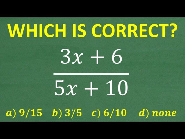 Simplifying Rational Expressions by Factoring the Greatest Common Factor