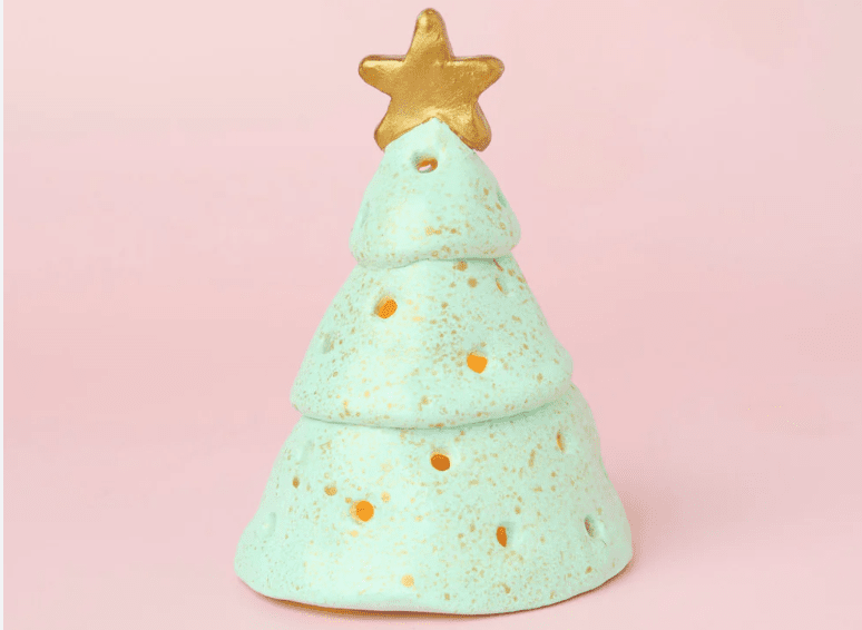 Virtual Clay Tealight Christmas Tree (Kit Included) (Team Building)