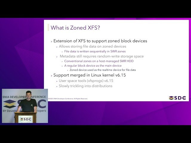 Zoned XFS - Transparent Efficient Zoned Storage Support for Scalable Storage Systems