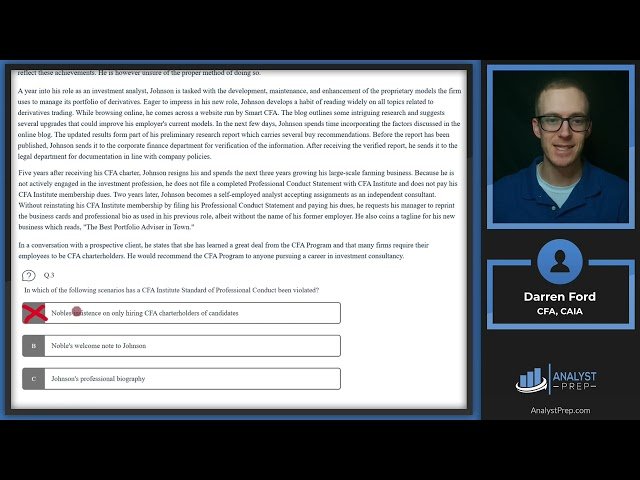 Mock Exam 2 - Session 1 - Case 1 - CFA Level II Exam Preparation
