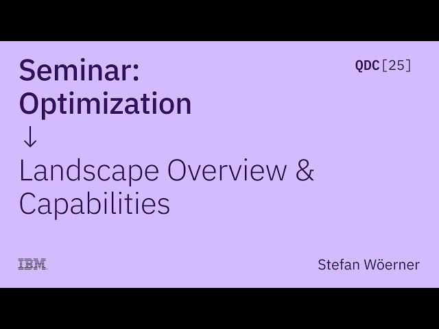 Quantum Optimization Landscape Overview and Capabilities