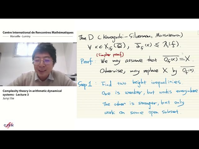 Complexity Theory in Arithmetic Dynamical Systems - Lecture 3