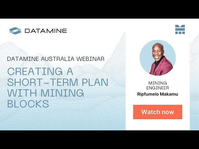 Creating a Short-term Plan with Mining Blocks