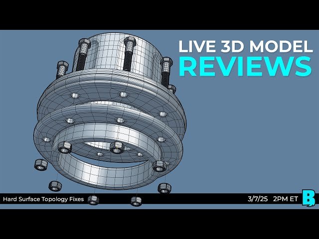 Hard Surface Topology Fixes - Live 3D Model Reviews