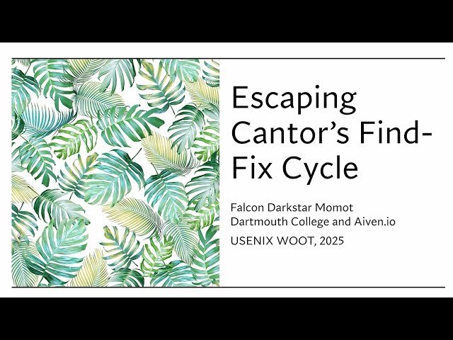 Escaping Cantor's Find-Fix Cycle