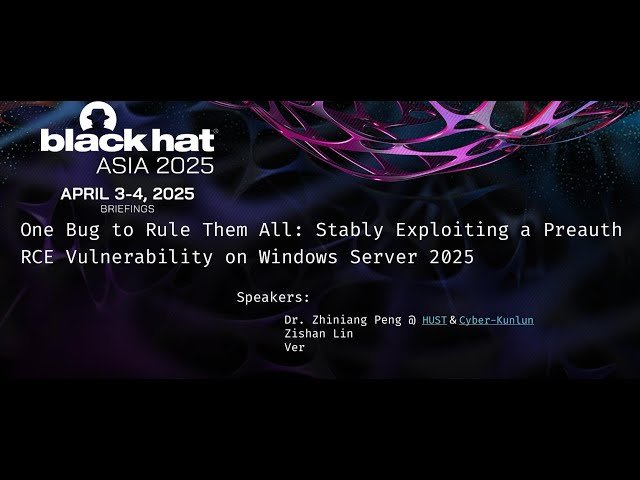 One Bug to Rule Them All - Stably Exploiting a Preauth RCE Vulnerability on Windows Server 2025