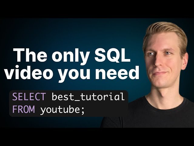 SQL Tutorial - All 38 Concepts You Need To Know
