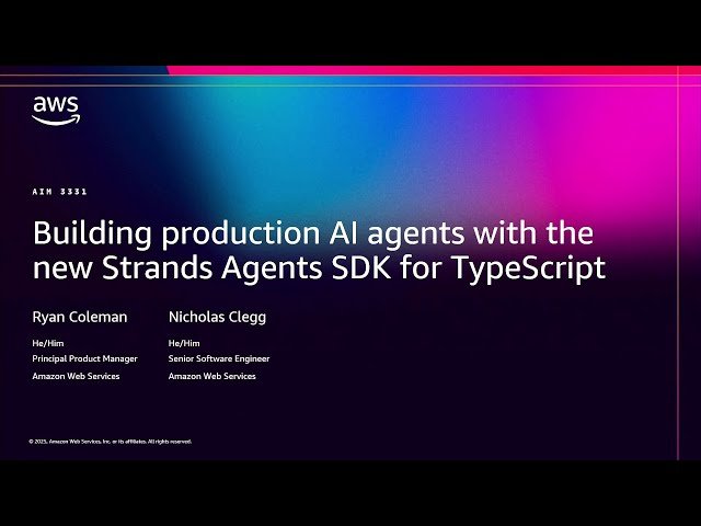 Build Production AI Agents with the Strands Agents SDK for TypeScript
